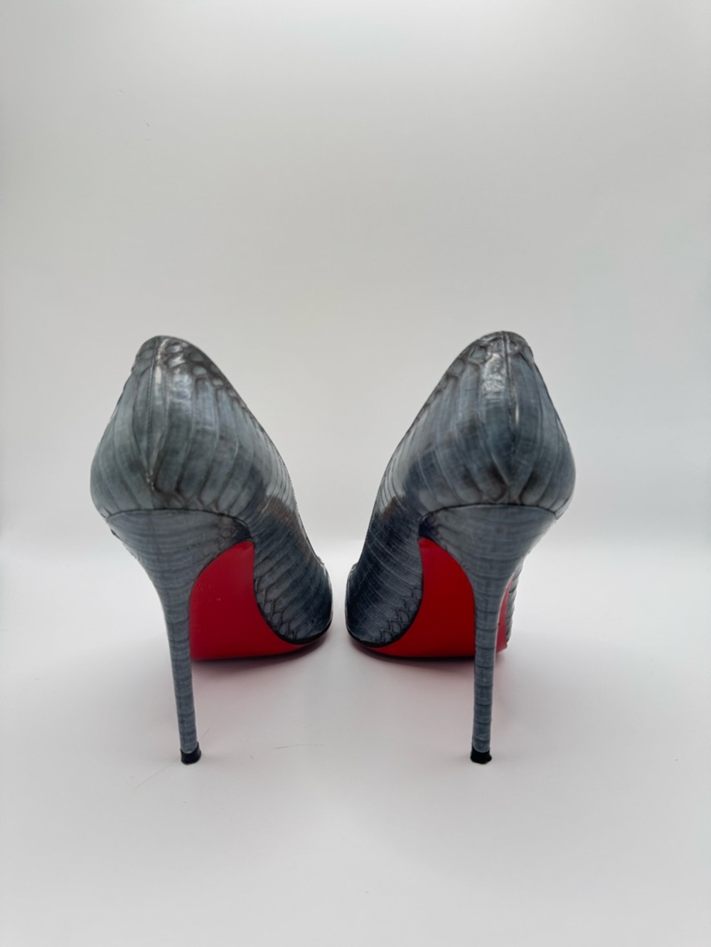 Louboutin Decollete 554 100 Cobra Degrade Navy Pumps 36.5 Snakeskin python - Picture 3 of 9